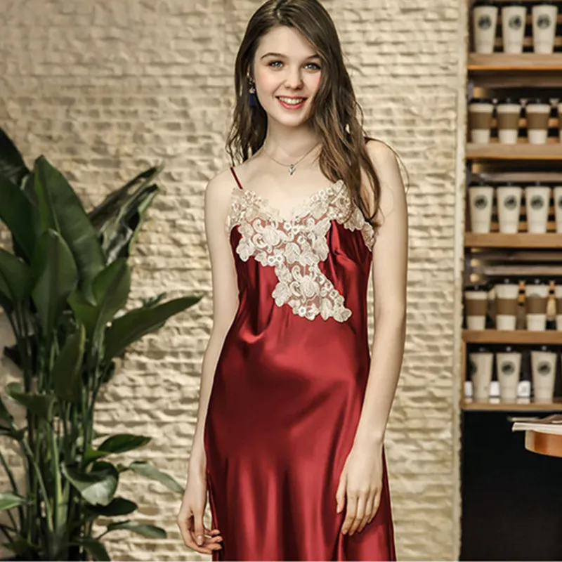 spaghetti strap long nightgown