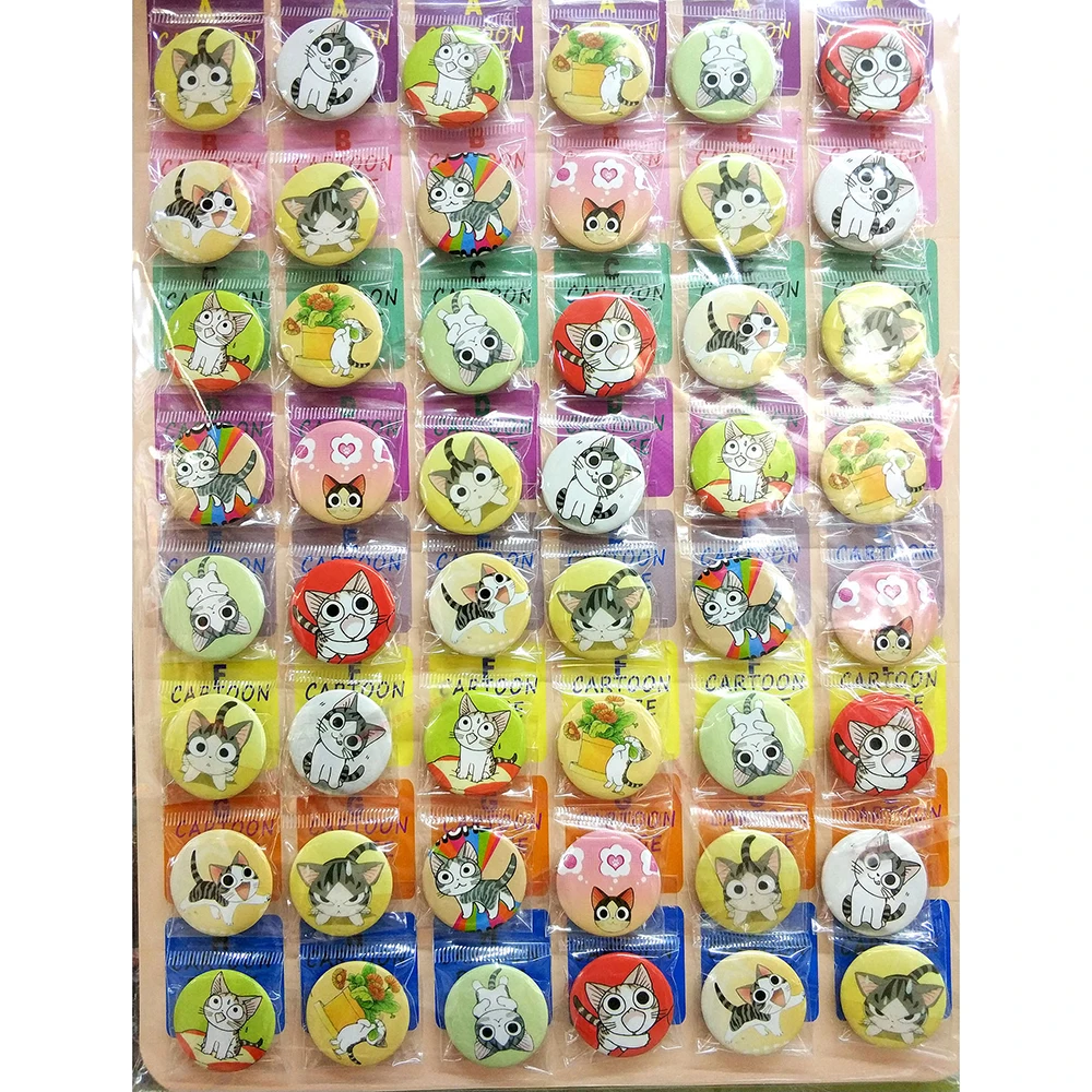 

Love Thank You Chis Cat sweet home 30MM 48pcs lot PINBACK BADGE BUTTON BROOCH BAG GIFT TOY CLOTH comics anime