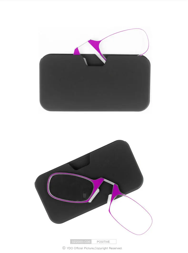 Складные YDO очки для чтения с зажимом для носа для женщин, складные оптические очки для мужчин 1, 2, 2,5, 3, гибкие Регулируемые Портативные очки