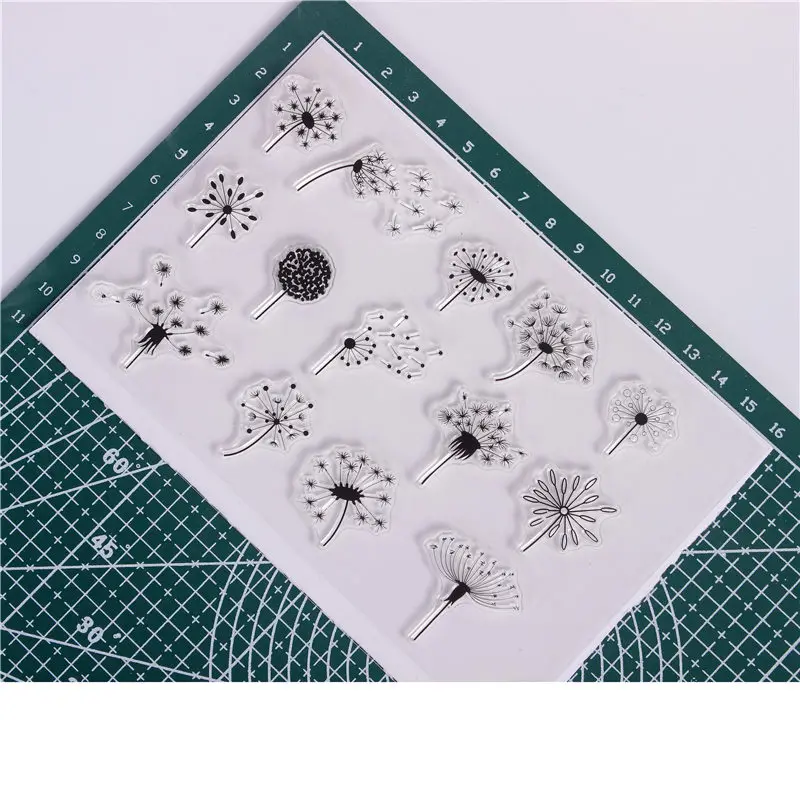 Резиновый силиконовый прозрачный штамп для transparтампонов прозрачная печать фоновая карточка со штампом Изготовление Diy растительных цветов