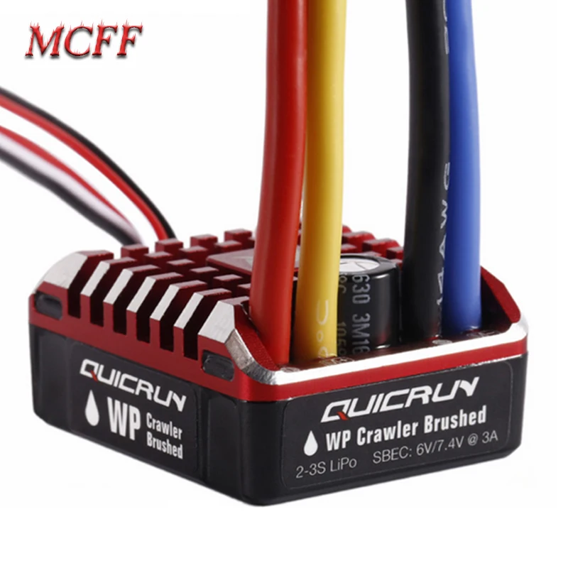  Hobbywing QuicRun WP 1080 Crawler Whaterproof Brushed ESC Build-in BEC 2-3S Lipo With LED Programin - 33035909255