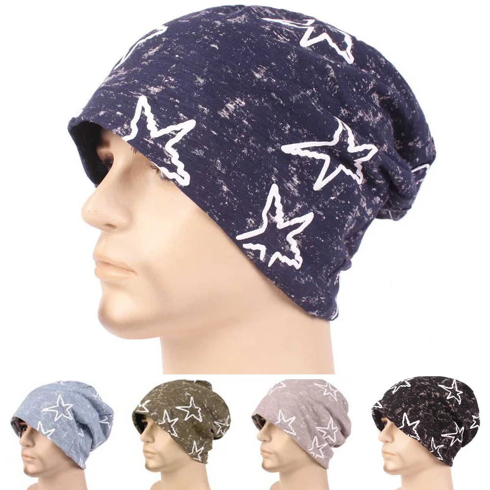 Для мужчин женщин Стильный Звезда шаблон шапки бэги кепки теплые негабаритных Slouchy шляпа HATCS0559
