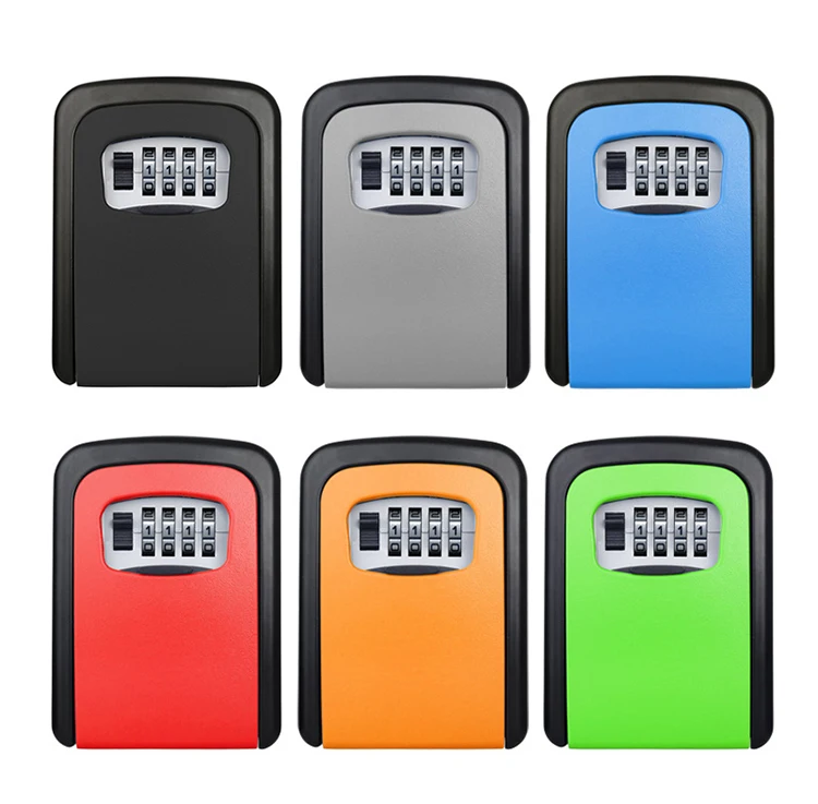 Key Safe Box Wall Mount Combination Password Lock Aluminum Alloy Material Keys Storage Box Multi Color Small Security Safes (11)