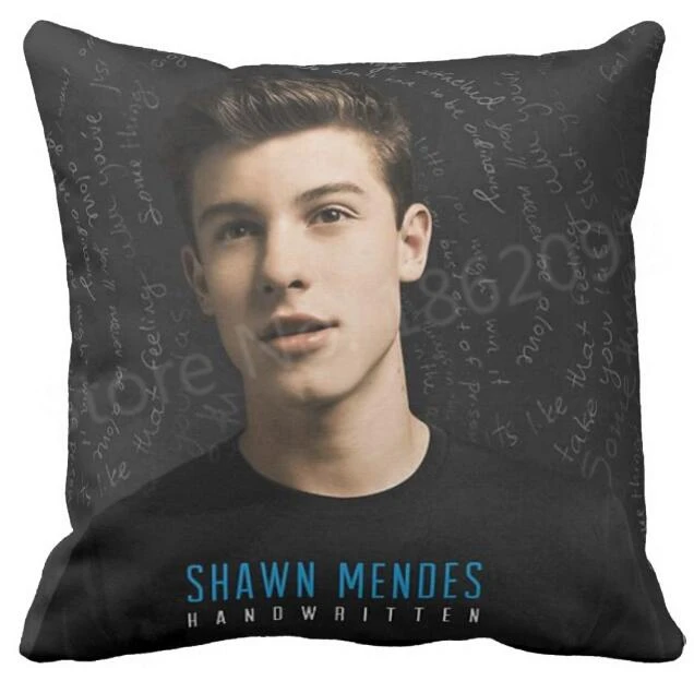 New Hot Cute Shawn Mendes Throw Pillow Case Lyric Cushion Cover for Sister Daughter Novelty Cool Girl Birthday Gift | Дом и сад