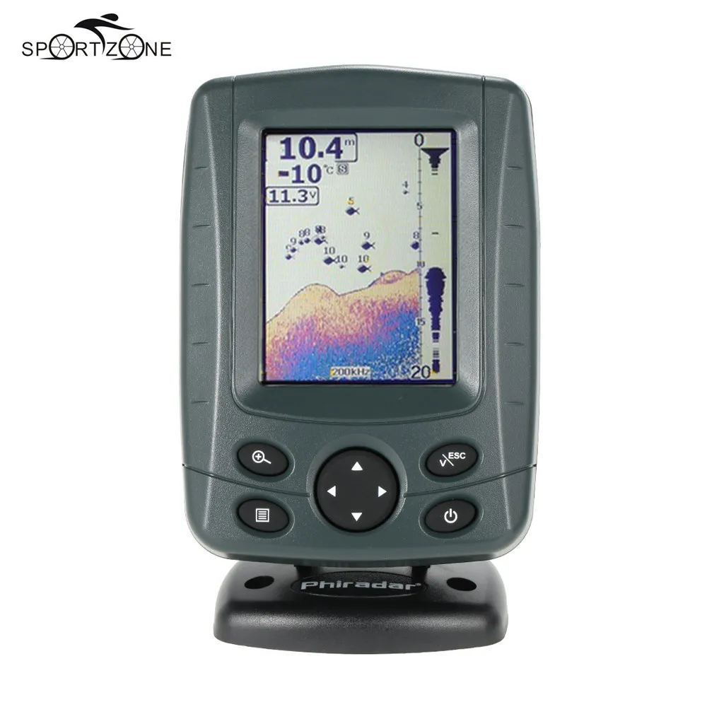

FF688C Sonar Sensor Fish Finder Camera For Fishing 300M Fish Detector Alarm Echo Sounder Muti-Language Auto Zoom LCD Fishfinder