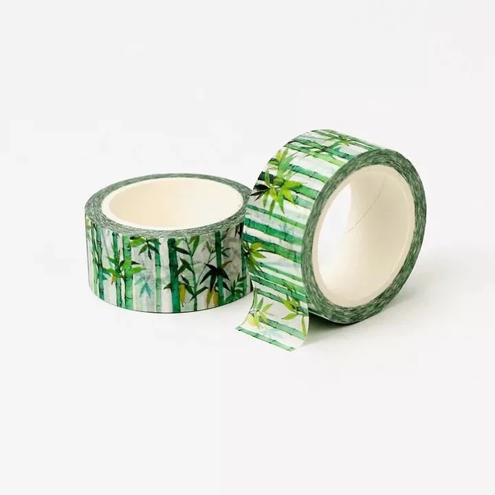

1Roll=20mmx8m High Quality Bamboo Pattern Japanese Washi Decorative Adhesive DIY Masking Paper Tape Label Sticker Gift Wholesale
