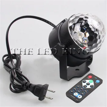 

Mini RGB LED Crystal Magic Ball Stage Effect Lighting Lamp Party Disco Club DJ Bar Light Show 100-240V EU/US Plug Free shipping