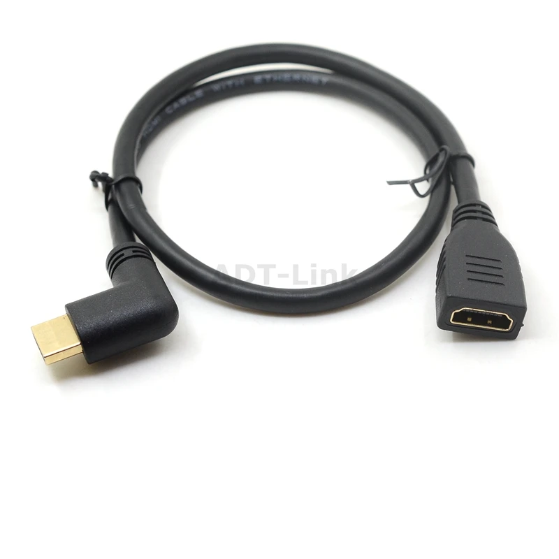 Удлинительный кабель HDMI 2 0 верхний правый левый угловой Папа мама удлинитель 2K * 4K
