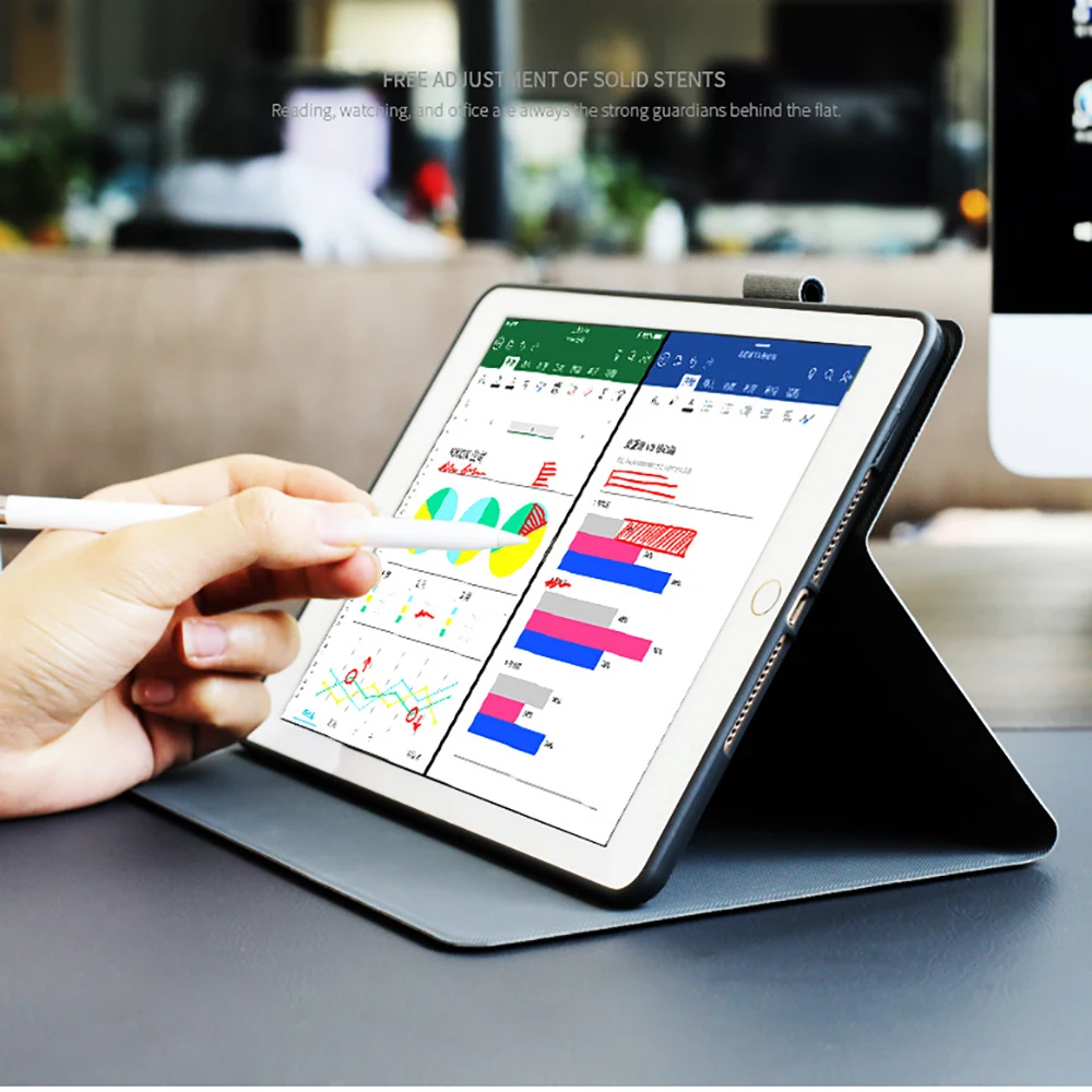 Чехол для iPad 9 7 дюйма 2017 5th 2018 6th Air 1 2 с держателем карандашей рисунком оленя из