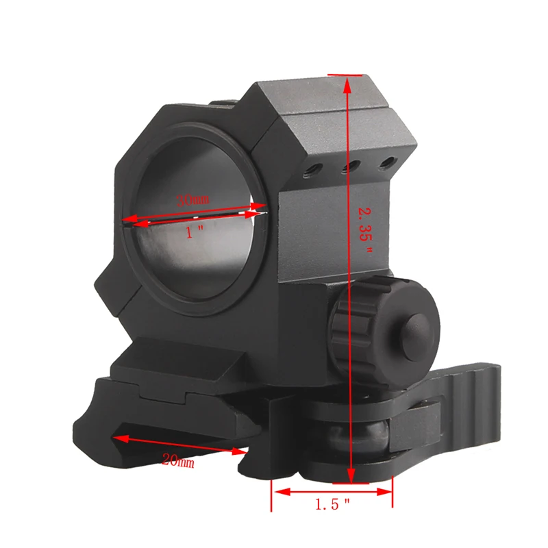Tactical QD Mount 1 Inch 30mm Scope Ring Fit 20mm Rail Aluminum  For Hunting Airsoft Rifle Accessories RL2-0037-10