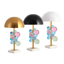 Постмодерн минималистический Кристальный шар Изысканная настольная лампа мраморная спальня гриб настольная лампа Осветительная стойка
