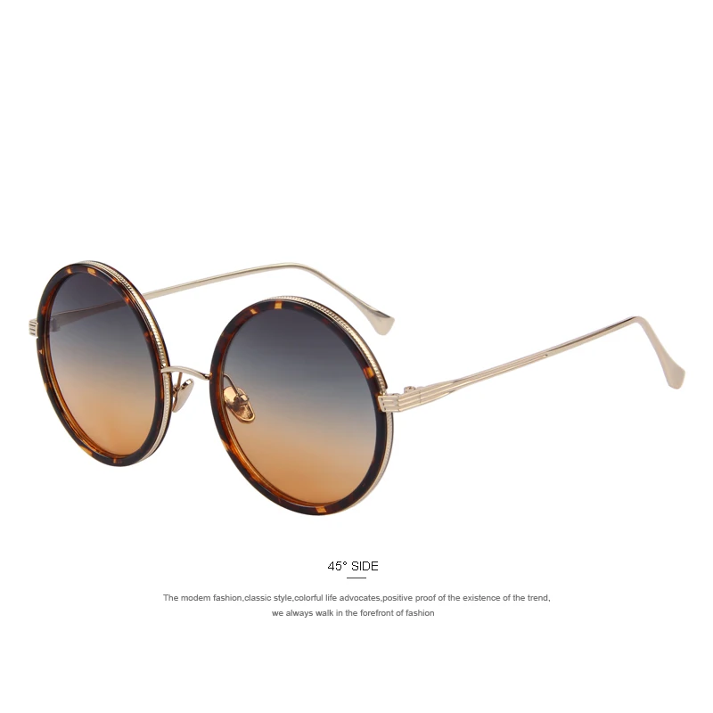 MERRYS, модные женские круглые солнцезащитные очки, фирменный дизайн, Классические оттенки, мужские роскошные солнцезащитные очки, UV400 - Цвет линз: C03 Gradient