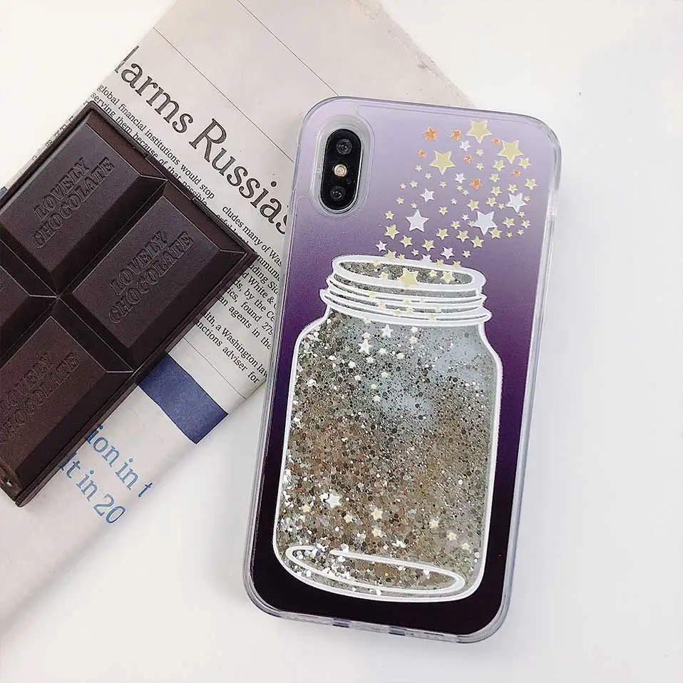 Чехол-книжка для телефона чехол iPhone 7 8 6 Funda Wishing bottle star sand Plus X XR XS MAX |
