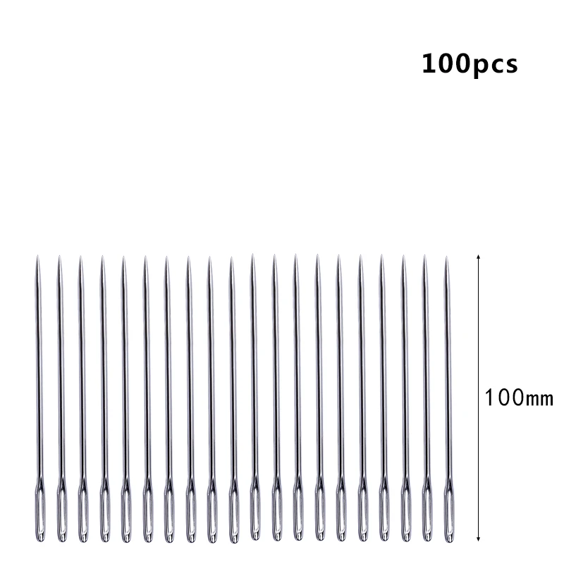 20/100 шт 175 мм длиной Нержавеющая сталь, сделай сам, швейная игла для иглы из кожи бытовые швейные Инструмент аксессуары шпильки - Цвет: 100PCS
