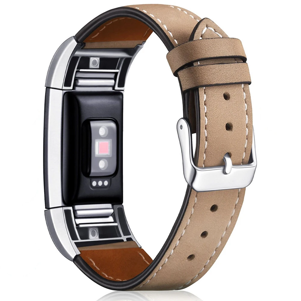

Pointed Head Watch Band Replacement With Buckle Lightweight Adjustable Practical Soft Artificial Leather For Fitbit Charge 2