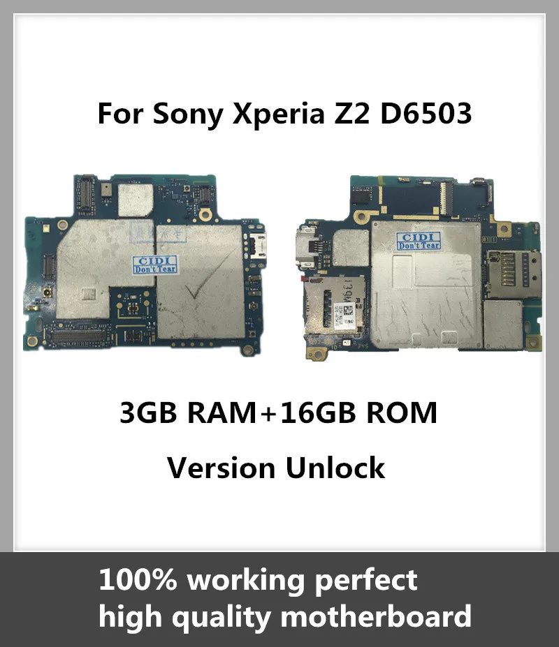 Заводская разблокированная материнская плата для sony Xperia Z2 L50W D6503 оригинальная материнская плата с чипами ОС Android системная логическая плата