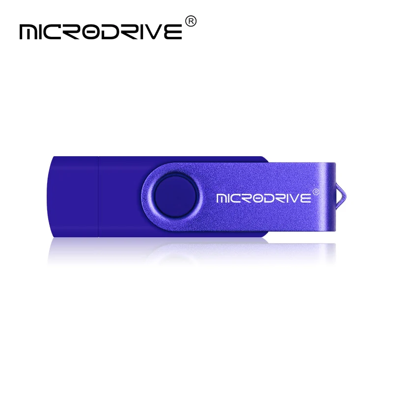 USB флеш-накопитель двойного назначения, Micro USB флеш-накопитель OTG, 4 ГБ, 8 ГБ, 16 ГБ, 32 ГБ, 64 ГБ, 128 ГБ, USB флеш-накопитель для компьютера/телефона - Цвет: Синий