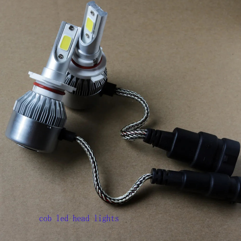 

C6 2 PCS Car Headlight Bulb Hi-Lo Beam COB LED Spotlight 8000LM 6500K Auto Headlamp 12v 24v fog light H4 H7 H8 H9 H11 9005 9006