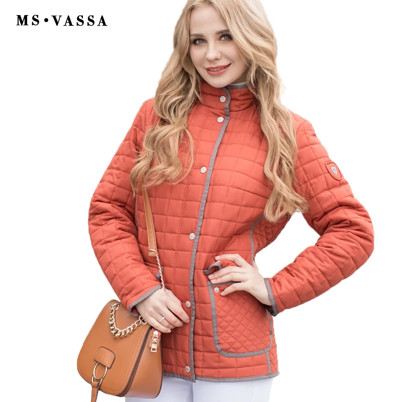MS VASSA Women jacket 2017 New casual jacket Autumn Spring Ladies font b Coat b font