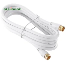 Tipo macho do cabo f da antena do satélite do rf rg6 ao cabo coaxial masculino do rf do cabo coaxial da tevê f ao cabo coaxial masculino do rf