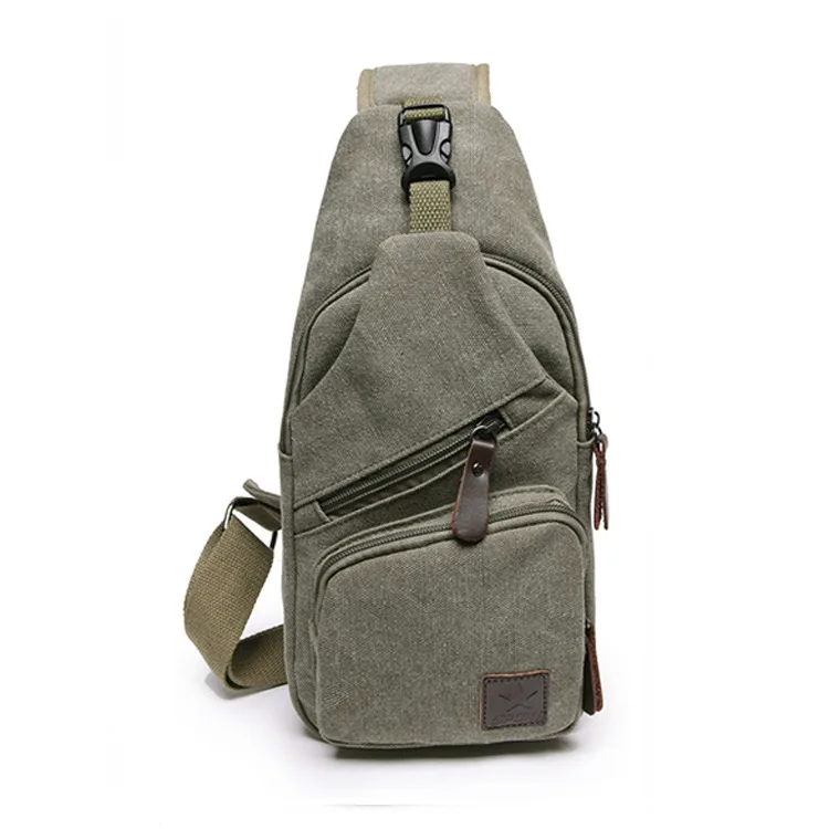 5 Colors New Canvas Chest Bag Fashion Designer Men's Polyester Sling Bags Chest Pack Crossbody Men Bag