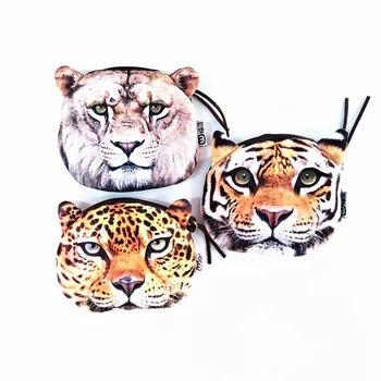

M223 Cute Cartoon Pets Kitty Cat Tiger Personality Plush Coin Purse Wallet Pen Bag Girl Women Student Gift Wholesale