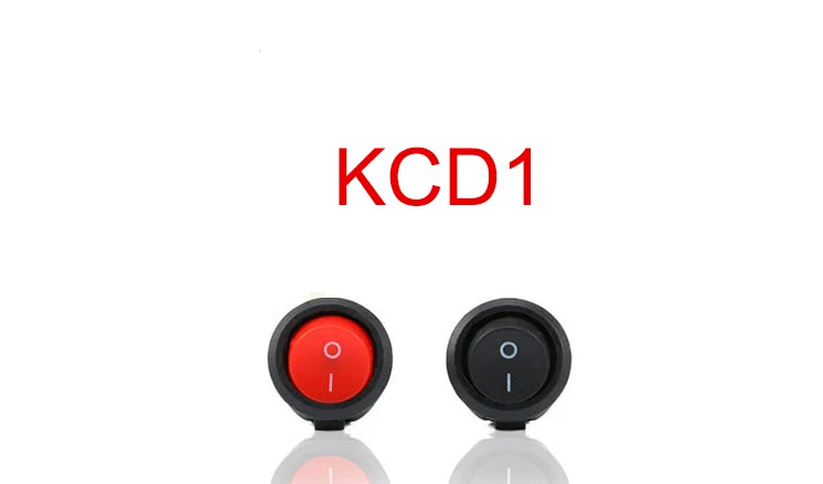 

Free shipping 20pc On/Off 3A 250V Rocker Switch KCD1 16.5mm 2PIN round Rocker Switch