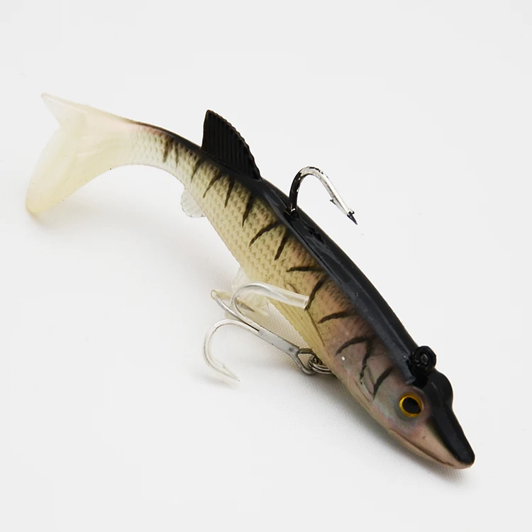

Lead Head Hook Fish 2pcs 33g 140mm Classic Flexible Soft Lures Swimbaits Artificial Bait Silicone Fishing Tackle Fishing Lures