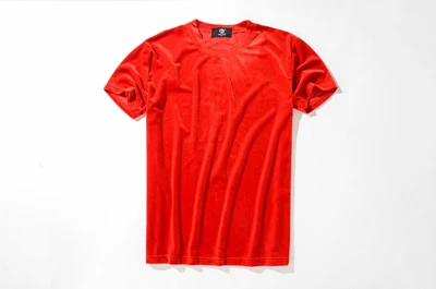 Kanye west Мужская Уличная негабаритная велюровая футболка одноцветная модные летние футболки с коротким рукавом в стиле хип-хоп Swag бархатные футболки топы - Цвет: red