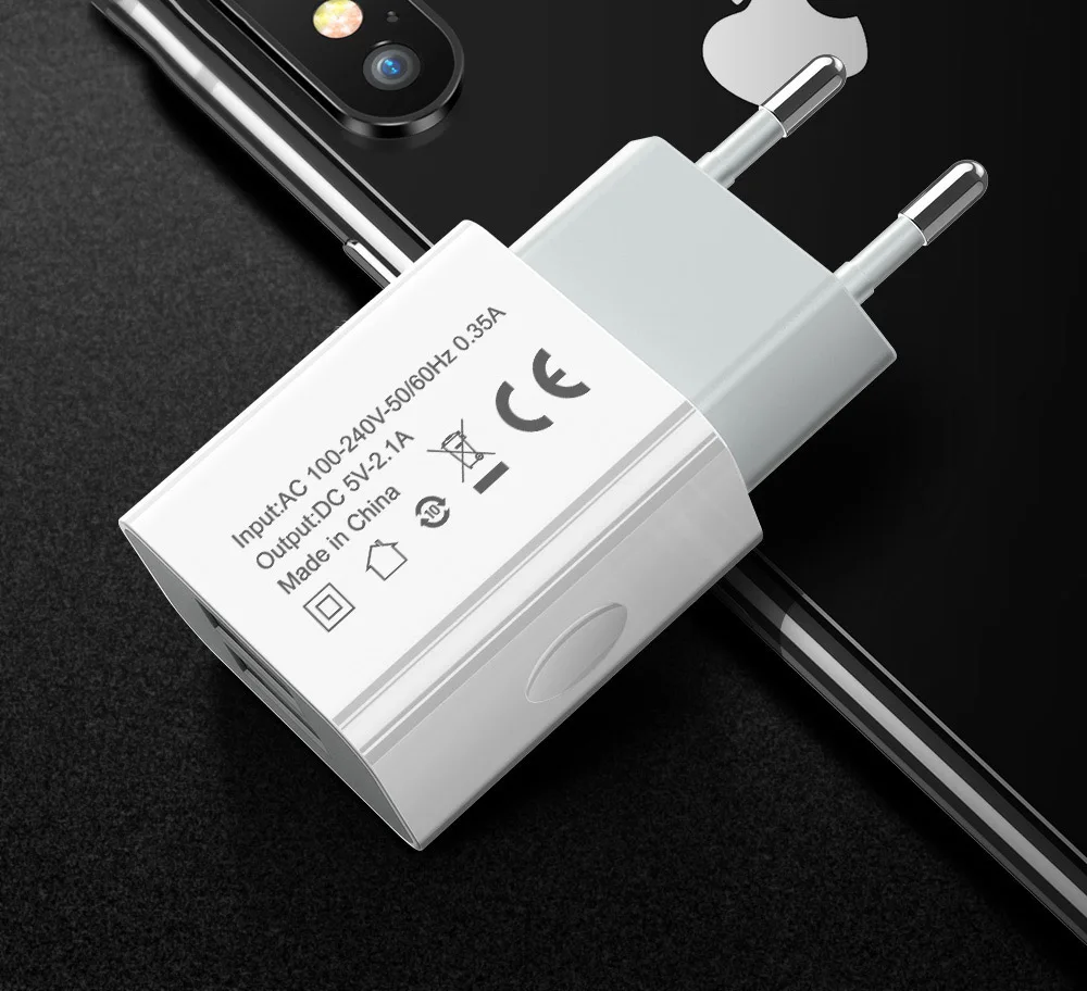

VIAERSON 5V 2.1A USB Charger for iPhone Xs 7 iPad Fast Wall Charger EU Adapter for Samsung S9 Xiaomi Huawei Mobile Phone Charger