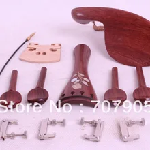 4/4 Скрипки частей розового дерева с инкрустацией, колышек упор для подбородка, подгриф хвоста endpin# W10