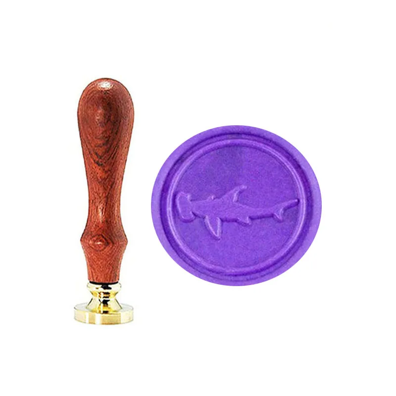 1 wax seal stamp Акула воск печать штамп набор Винтаж Классический воск комплект печатей для карт конверты приглашения вино пакеты - Color: 1 wax seal stamp