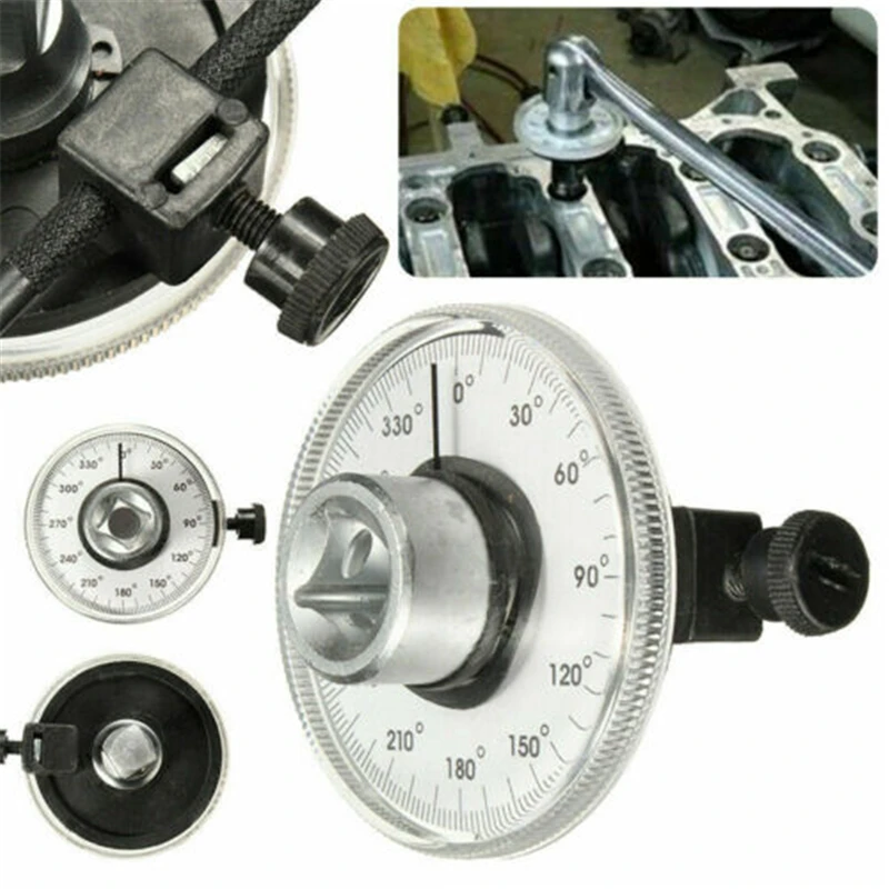 

Professional 1/2'' Drive Torque Angle Gauge Car Garage Tool Adjustable Wrench