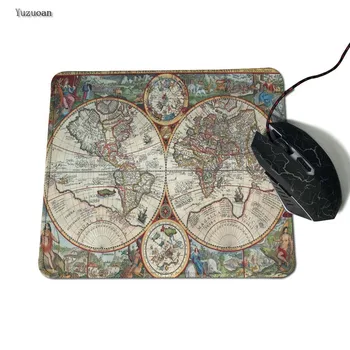 

Yuzuoan World map Quick custom 3D printing rubber speed game mouse pad lasting computers and laptops Mat With White Lock Edge