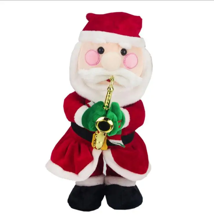 Рождество Электрический Санта Клаус Рождественская шапка олень Снеговик музыка Танцующая кукла подарок игрушки, украшения для детей