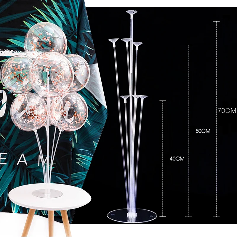 

1 suit Wedding Balloons Arch Decor and Balloons Holder Column Stand Clear Plastic Balloon Stick Birthday Party Decoration Kids
