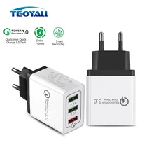 TeoYall 3 порта 5 в 2,4 QC 3,0 быстрое зарядное устройство для iPhone кабель быстрое зарядное устройство Micro USB кабель EU/US Plus для кабеля Lightning type C