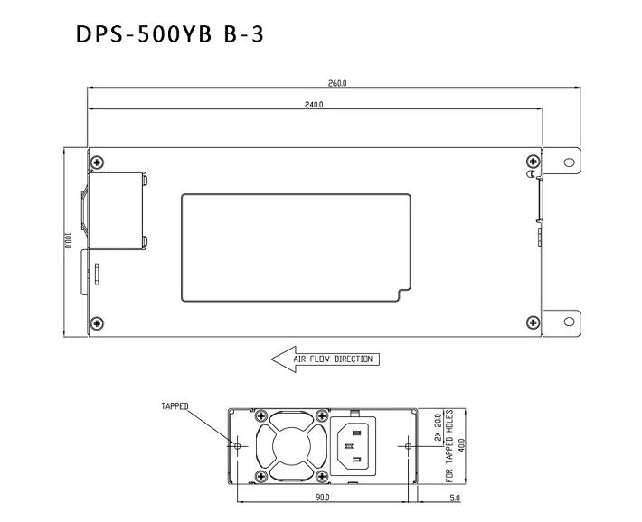 Высокоэффективный 1U PSU 500W Промышленный источник питания с двойным 8Pin хороший для 1U dual cpu сервер