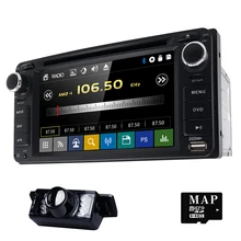 2 DIN 6.2 дюймов 200*100 dvd-плеер GPS + BT + Радио + Сенсорный экран + ПК автомобиля + Aduio + стерео + видео для Toyota Hilux Vios Camry Corolla