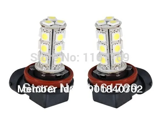 B & Q 2X18 SMD светодиодный 5050 H11/H8 розетка Противотуманные фары Дневные Фары