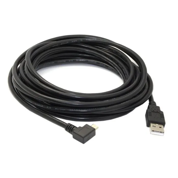 Супер длинный 5 м правый 90D Угловой Micro Usb 2A зарядный кабель для Samsung HTC Huawei XiaoMi