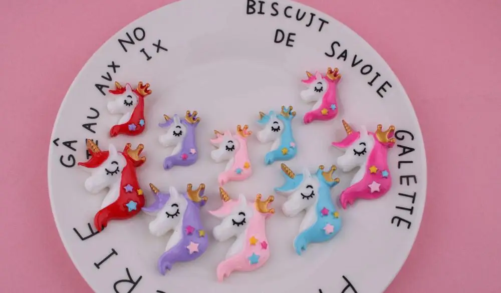 5 шт. Slime подвески и мультяшной короной лошадь клейкие аксессуары бусы расходные
