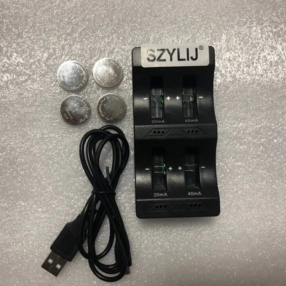 SZYLIJ Nueva alta calidad Universal interfaz USB 4-Slot cargador 1 piezas + 4 boton recargable LIR2025 bateria | Электроника