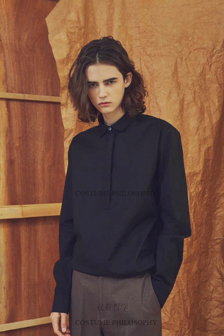 

XS-5XL ! New 2018 Men's clothing Fashion Model catwalk Simple all-match Shirt plus size Stage Singer costumes