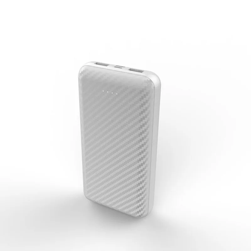 Белый Портативный мини внешний аккумулятор 20000 мАч USB зарядное устройство Внешний аккумулятор с двумя USB для iPhone samsung Xiaomi Внешний аккумулятор зарядное устройство повербанк - Цвет: Белый