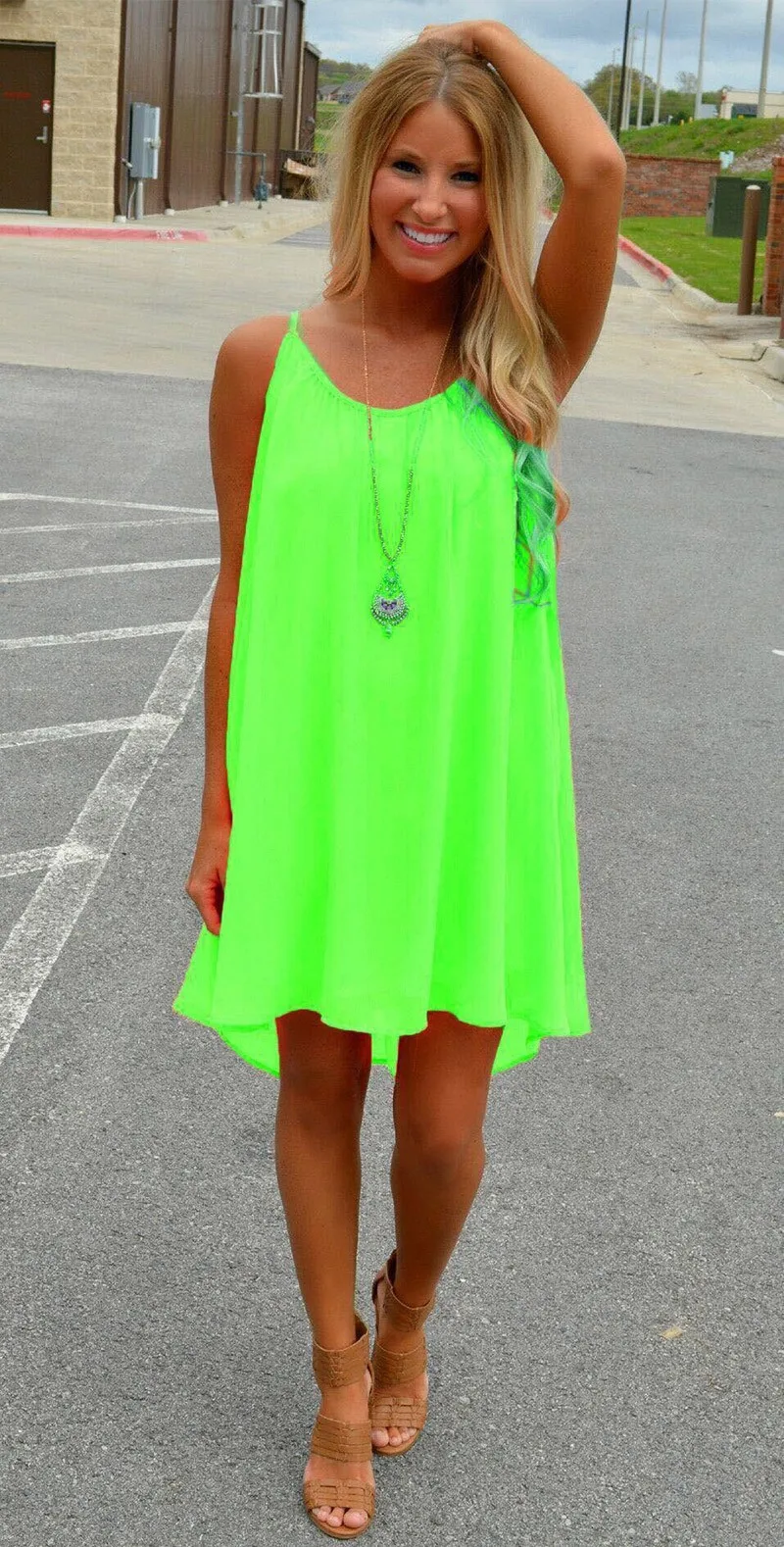 Fluorescent Beach Dress