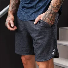 Новинка, модные мужские спортивные шорты, брюки, хлопковые спортивные штаны для бодибилдинга, фитнеса, шорты для бега, повседневные спортивные мужские шорты