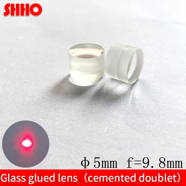 High quality optical lenses diameter 5mm focal length 9.8mm glass glued lens material L-BAL42 laser lens module accessories 1
