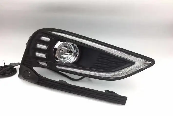 Дизайн и поворота стиль реле 12V авто светодиодный DRL Габаритные огни с отверстием для противотуманной лампы для Chevrolet Cruze - Цвет: Type A
