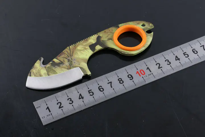 

Newest ELK Ridgr Multi Small Knife 5CR13 Blade Full Tang Steel Outdoor Rescue Knives Camping Fixed Blade Knife Survival Tools